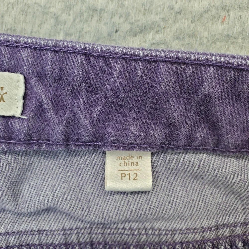 Coldwater Creek Flared Leg Jeans Womens 12P Purple Denim Stretch Streetwear